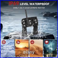 Wireless Backup Camera for Truck HD 7 Monitor Night Vision with IP69 Waterproof