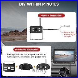 Wireless Backup Camera for Truck HD 7 Monitor Night Vision with IP69 Waterproof