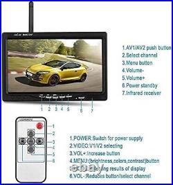 Wireless Car Backup Camera and Monitor Kit, Waterproof Night Vision Wireless