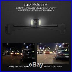 Wireless Car Rear View Mirror Monitor + Night Vision Parking Backup Camera Kit