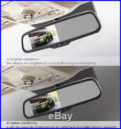 Wireless Car Reverse System 4.3'' Rear View Mirror Monitor + Backup Camera Kit