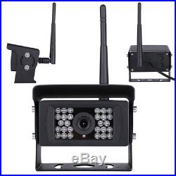Wireless Digital 7 Split Monitor Backup Dual Rear View Camera VAN Truck Caravan