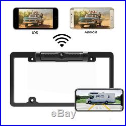 Wireless Digital Car Rear View Camera Backup License Plate Frame Fit IOS Android