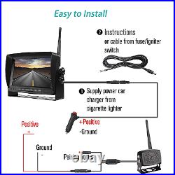 Wireless Digital IR 170° Rear View Back up Camera with 7 Monitor For Bus RV Truck