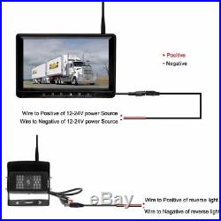 Wireless Digital IR Rear View Back up Camera+ 7 Monitor Kits For Bus RV Truck