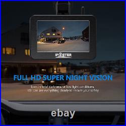 Wireless Magnetic Base Battery Power Reversing Camera 5 Monitor Night Vision Rv