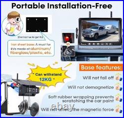 Wireless RV Backup HD Camera Install-Free for Trailer 7 Recording Monitor Solar