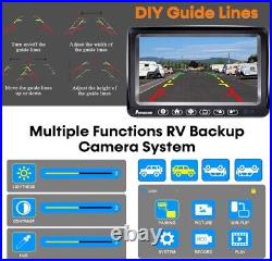 Wireless RV Backup HD Camera Install-Free for Trailer 7 Recording Monitor Solar