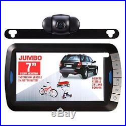 Wireless Rear View System w Built-in 7 Monitor & Top License Plate Camera