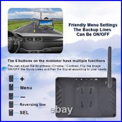 Wireless Reversing Camera 9600mA Battery Magnetic Base 5 Monitor Split 2 Screen