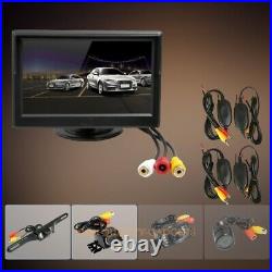 Wireless Reversing Systems with 5 LED Monitor and 2pcs IP67 Waterproof Camera