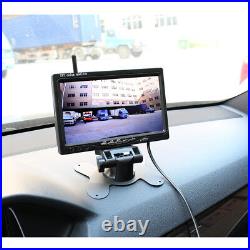 Wireless Vehicle 2 Reverse Backup Camera 7' LCD Monitor Kit for Truck Bus RVs