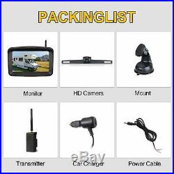 Xroose Wireless Backup Camera License Plate System 5 Monitor Kit Car Rear View