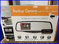 Yada Backup Camera with 3.5 Mirror Monitor Car Rear View Camera New Open Box