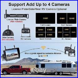 Yakry Wireless Backup Camera 7 Inch for RV HD 1080P 2 Wireless Rear View Cameras